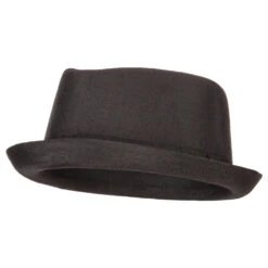 Pork Pie Polyester Fedora Hat With Band