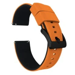 Pumpkin Orange Top / Black Bottom | Elite Silicone -Fashion Accessories Store pumpkin orange top black bottom elite silicone elite silicone barton watch bands 20mm black pvd 631586