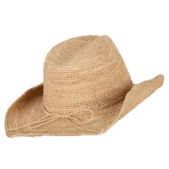 Women's Straw Crochet Cowboy Hat -Fashion Accessories Store ra001cw natural 3 1