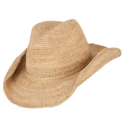 Women's Straw Crochet Cowboy Hat -Fashion Accessories Store ra001cw natural 5 1
