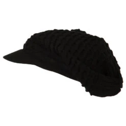 14 Inch Rasta Style Beanie Visor -Fashion Accessories Store rb001dc black 5