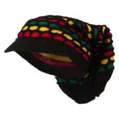 14 Inch Rasta Style Beanie Visor -Fashion Accessories Store rb002dc multi 1