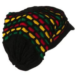 14 Inch Rasta Style Beanie Visor -Fashion Accessories Store rb002dc multi 3