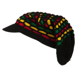 14 Inch Rasta Style Beanie Visor -Fashion Accessories Store rb002dc multi 5
