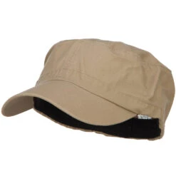 Big Size Fitted Ripstop Cotton Military Army Cap -Fashion Accessories Store sf002af khaki 1