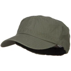 Big Size Fitted Ripstop Cotton Military Army Cap -Fashion Accessories Store sf003af olive 1