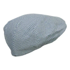 Men's Seersucker Ivy Cap -Fashion Accessories Store sk002dv blue 3