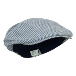 Men's Seersucker Ivy Cap -Fashion Accessories Store sk002dv blue 4