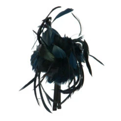 Feather Accent Headband Fascinator -Fashion Accessories Store tf003df teal 3