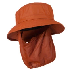 UPF 50+ Sun Block Bucket Flap Hat -Fashion Accessories Store us004uf rust 4