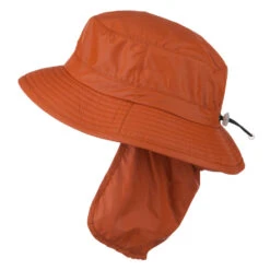 UPF 50+ Sun Block Bucket Flap Hat -Fashion Accessories Store us004uf rust 5