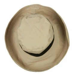 Women's Canvas Crushable Roll Up Hat -Fashion Accessories Store vr001ru beige black 5 1