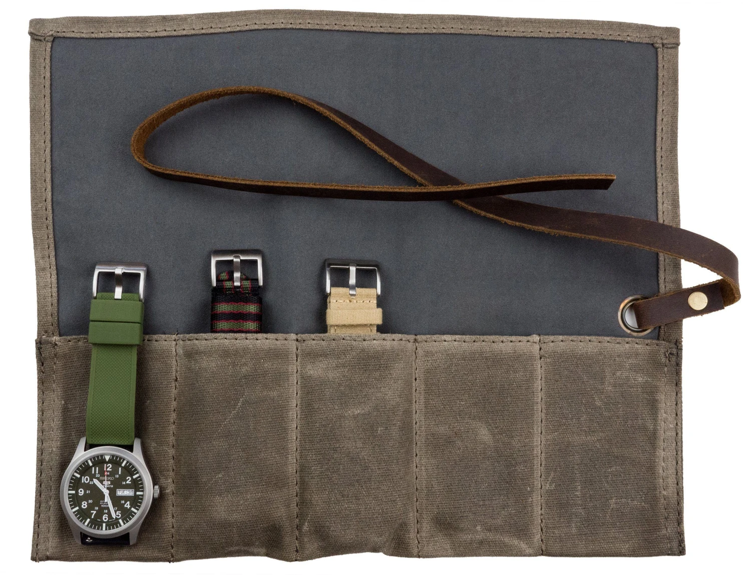 Watch Roll | Waxed Canvas 3 Watch Roll | Waxed Canvas